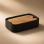 Origins Living Ninfea Soap Dish - Black/Bamboo 1311-14