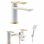 Abode Levarto Tap Set 4 - Matt White & Brass