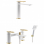 Abode Levarto Tall Basin & bath/shower Tap Set 6 - Matt White & Brass