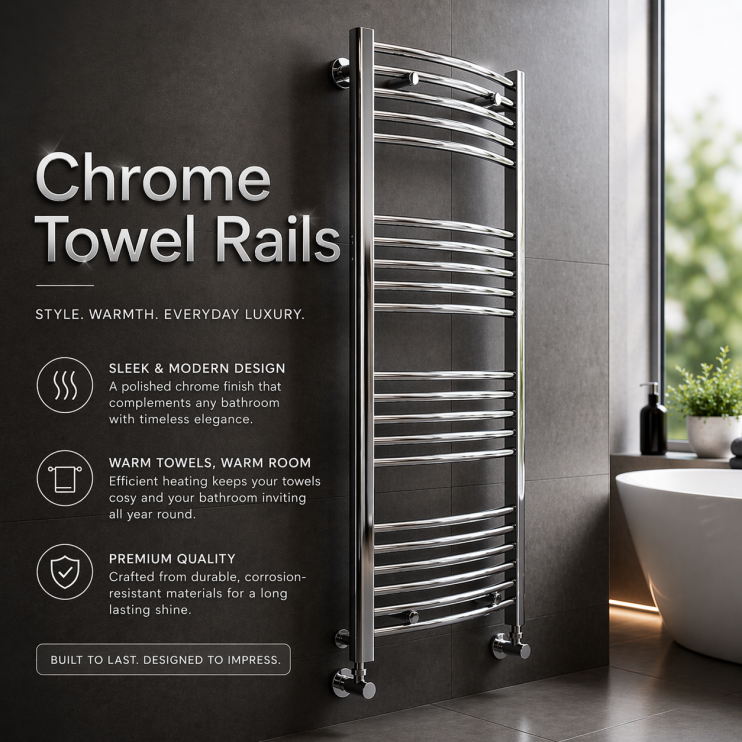 Chrome Ladder Towel Rails