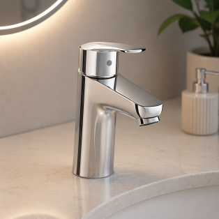 VitrA Flow Round Range of Bathroom Taps & Mixers
