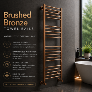 Brushed Bronze Towel Rails