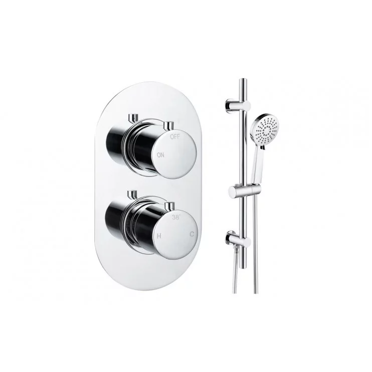 Aurora Round Shower Valve & Kit Pack 2 - Chrome