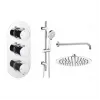 Aurora Round Shower Valve & Kit Pack 3 - Chrome