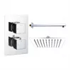 Cosmic Square Shower Valve & Kit Pack 1 - Chrome