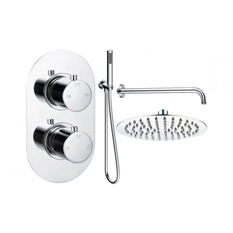 Aurora Round Shower Valve & Kit Pack 4 - Chrome