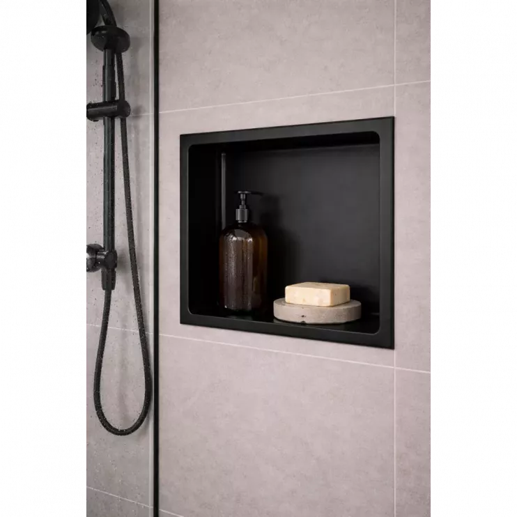 305x360mm Bathroom Niche - Matt Black 305x360mm Bathroom Niche - Matt Black