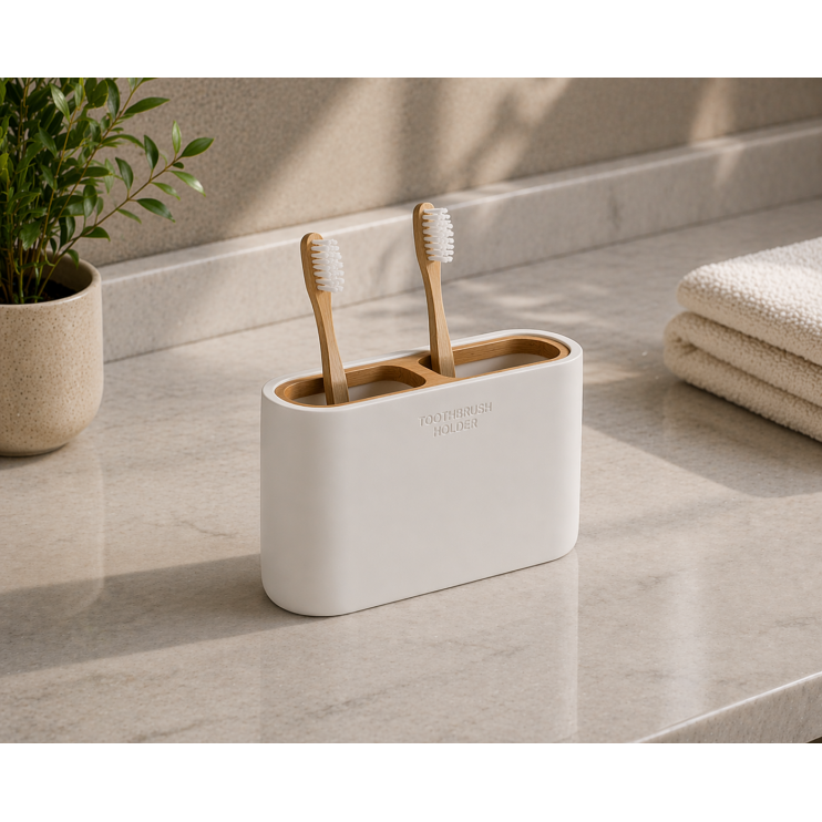 Origins Living Ninfea Tumbler - White/Bamboo 1398-02 Origins Living Ninfea Tumbler - White/Bamboo 1398-02