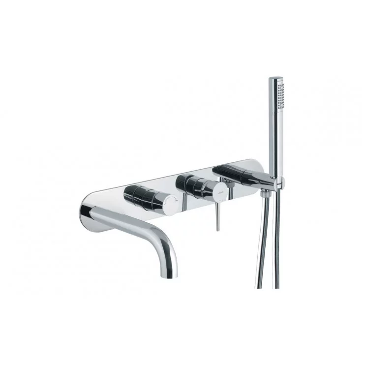 Bathroom Basin/Bath Wall Mixers Chrome AB4044 Abode Chao Wall Mounted Bath Shower Mixer - Chrome Bathroom Taps