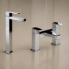 Bathroom Tap Sets In Chrome ABPK0006 Abode Fervour Bathroom Chrome Tap Pack (Tall Basin Mixer & Bath Filler) - Chrome