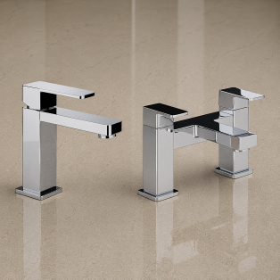 Abode Fervour Chrome Bathroom Tap Pack (Basin Mixer & Bath Filler) - Chrome Bathroom Taps