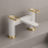 Abode Levarto Deck Mounted Bath Filler - Matt White & Brass