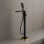 Abode Levarto Floor Standing Bath Shower Mixer - Matt Black & Brass