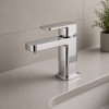 Adria Cloakroom Basin Mixer & Waste - Chrome Bathroom Taps