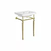Celine 610mm 1TH Console Basin - Brushed Brass