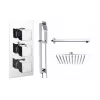 Cosmic Square Shower Valve & Kit Pack 3 - Chrome