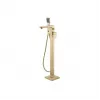 Berio Floor Standing Bath/Shower Mixer - Brushed Brass Bathroom Taps