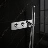 Mixer Valve Chrome DICM0608 Luna Thermostatic Two Outlet Shower Valve w/Handset - Chrome