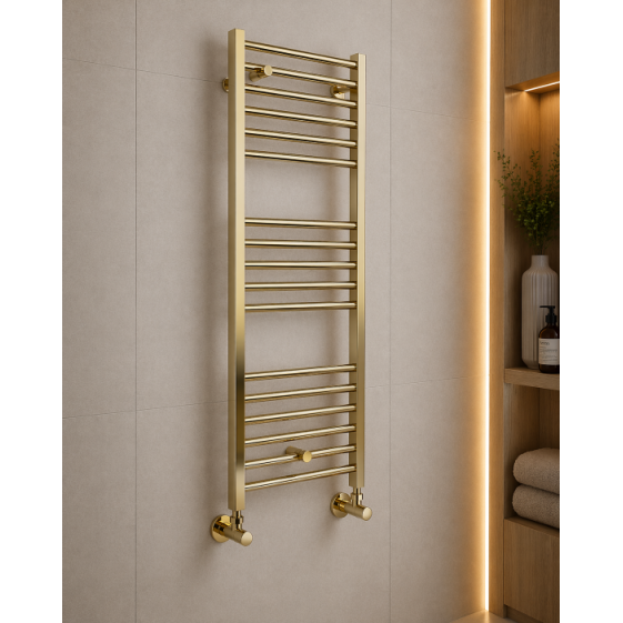 Grada Straight 30mm Ladder Radiator (500x1200x30mm) - Brushed Brass Grada Straight 30mm Ladder Radiator (500x1200x30mm) - Brushed Brass
