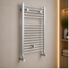 Qubos Square Ladder Radiator (500x690x30mm) - Chrome