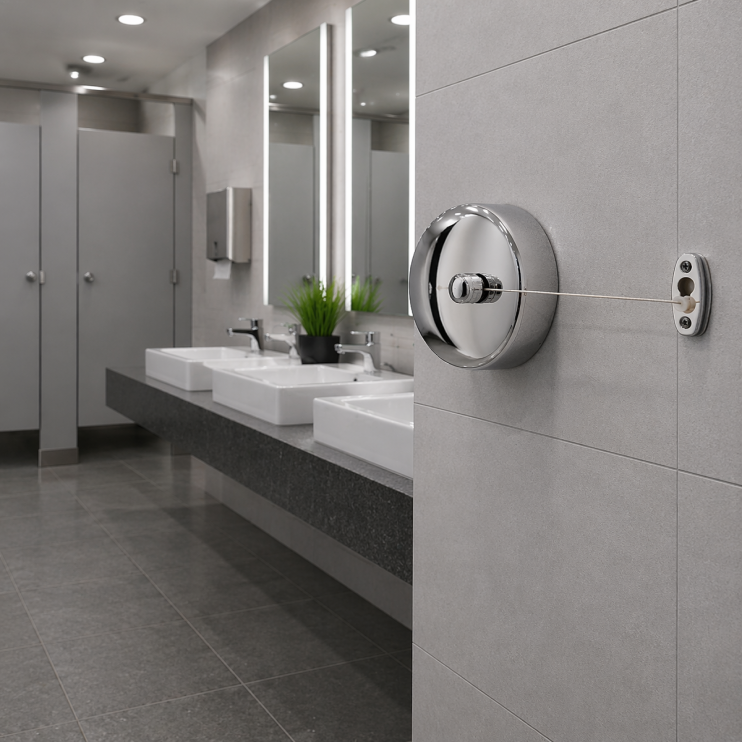 Origins Living Retractable Clothes Line 270cm - Chrome 2450-13