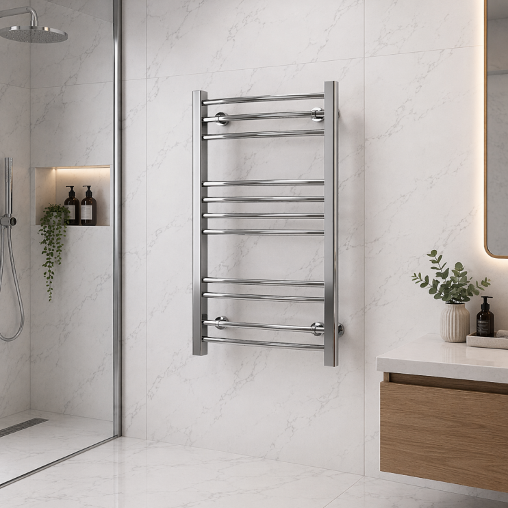 Grada Curved 30mm Ladder Radiator (600x800x30mm) - Chrome