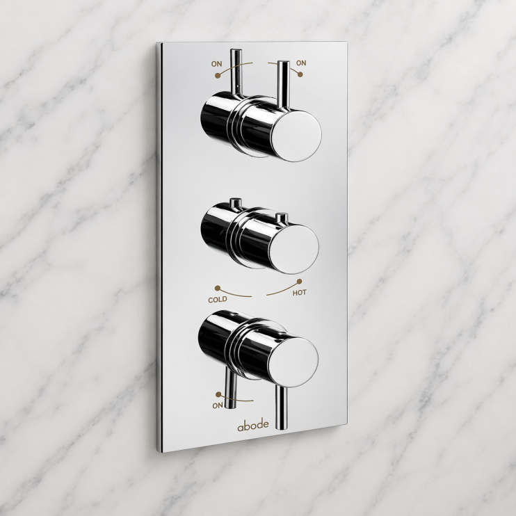 Abode Harmonie Concealed Shower (3 Exit) - Chrome Bathroom Taps