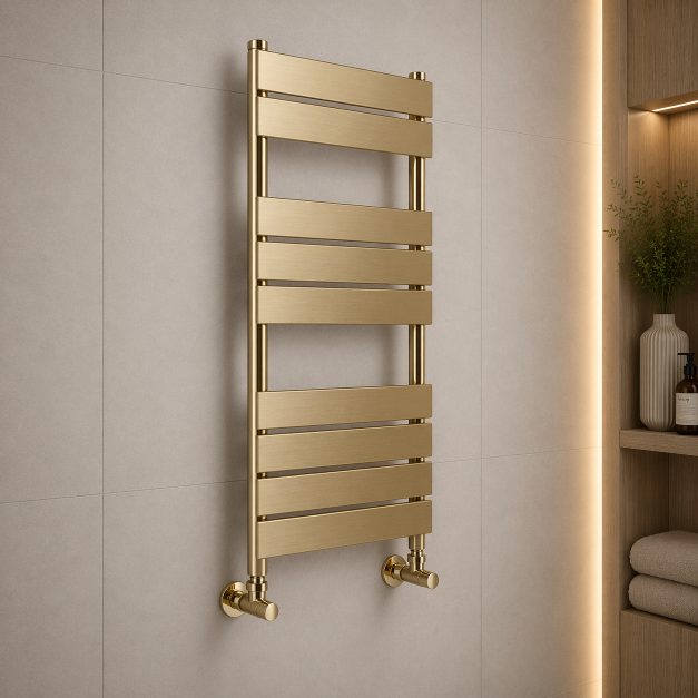 Trend Square Ladder Radiator (500x840mm) - Brushed Brass Trend Square Ladder Radiator (500x840mm) - Brushed Brass