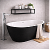 Harlesden Freestanding 1655x745x580mm 0TH Bath - Matt Black