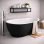 Harlesden Freestanding 1655x745x580mm 0TH Bath - Matt Black