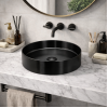 Abode Iox 375mm Round Steel Basin - PVD Black