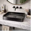 Abode Iox 500x350mm Tablet Steel Basin - PVD Black