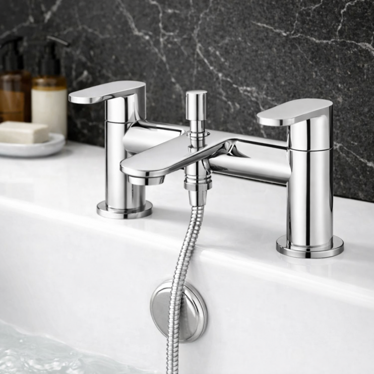 Loire Bath/Shower Mixer - Chrome Bathroom Taps
