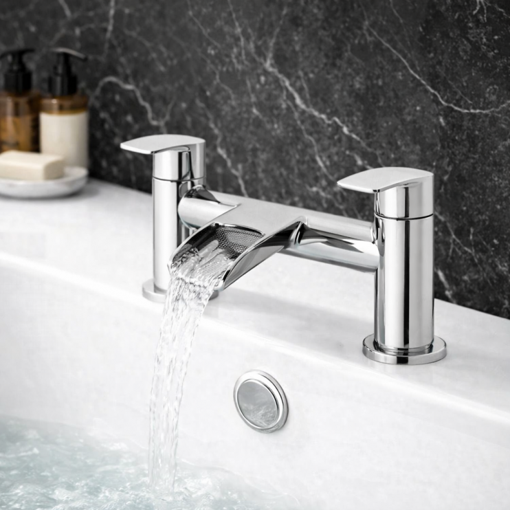 Reims Bath Filler - Chrome Bathroom Taps