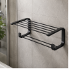 Origins Living Outline Double Towel Rack - Black 3235-14 Bathroom Wall Accessories