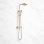Cosmic Square Thermostatic Bar Mixer w/Riser Kit - Brushed Brass