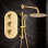 Aurora Round Shower Valve & Kit Pack 3 - Brushed Brass