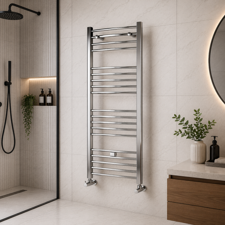 Grada Straight 30mm Ladder Radiator (600x1200x30mm) - Chrome