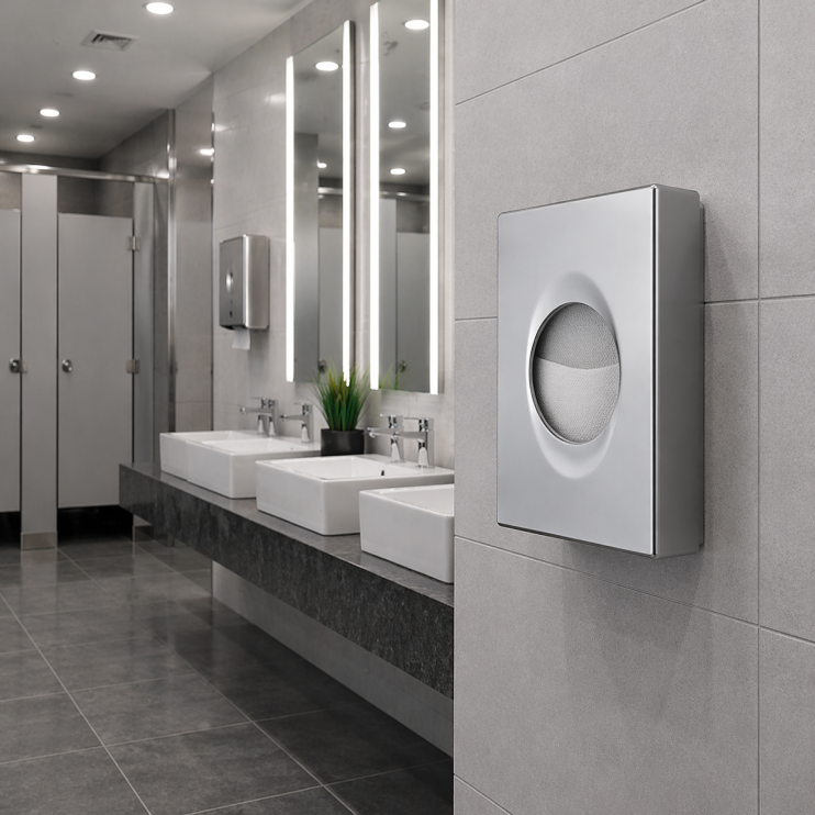 Origins Living Sanitary Towel Bag Holder - Polished Stainless Steel 2330-13