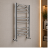 Grada Curved 30mm Ladder Radiator (500x1200x30mm) - Chrome Heated towel rails