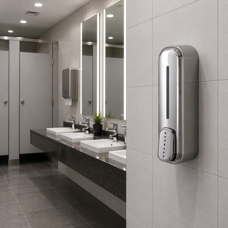 Origins Living Mullet Soap & Sanitiser Dispenser - Chrome 2294-13