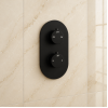 Aurora Thermostatic Two Outlet Twin Shower Valve - Matt Black Aurora Thermostatic Two Outlet Twin Shower Valve - Matt Black