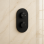Aurora Thermostatic Two Outlet Twin Shower Valve - Matt Black