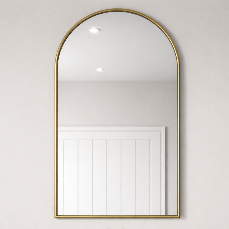 Origins Living Docklands Arch Mirror 50 Brushed Brass - 50x80cm DKL-00R058-BB