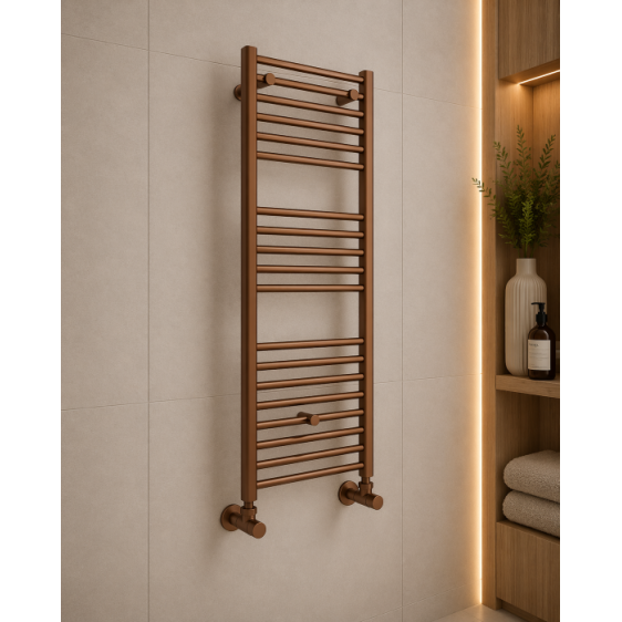 Grada Straight 30mm Ladder Radiator (500x1200x30mm) - Brushed Bronze