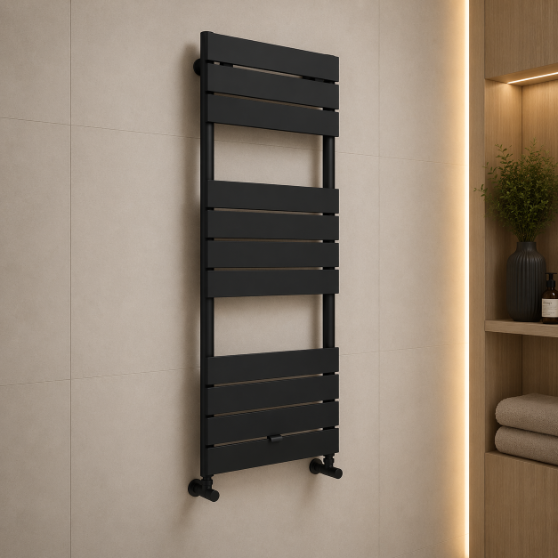 Trend Square Ladder Radiator (500x1200mm) - Black
