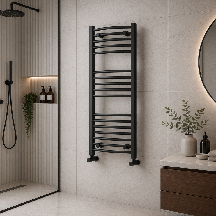 Grada Curved 30mm Ladder Radiator (500x1200x30mm) - Anthracite
