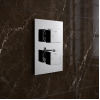 Mixer Valve Chrome DICM0596 Cosmic Thermostatic Single Outlet Twin Shower Valve - Chrome