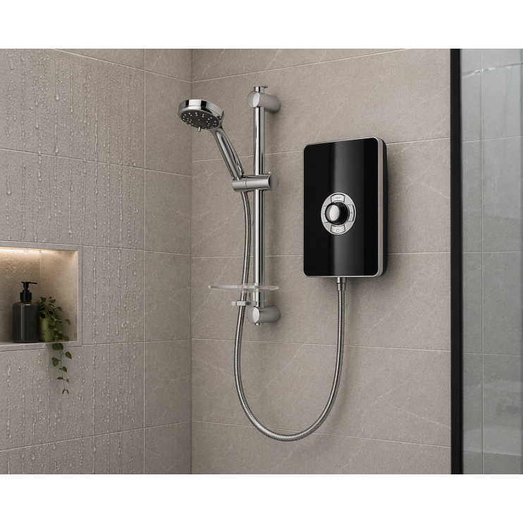 Triton Aspirante 8.5kW Contemporary Electric Shower - Black Gloss Triton Aspirante 8.5kW Contemporary Electric Shower - Black Gloss