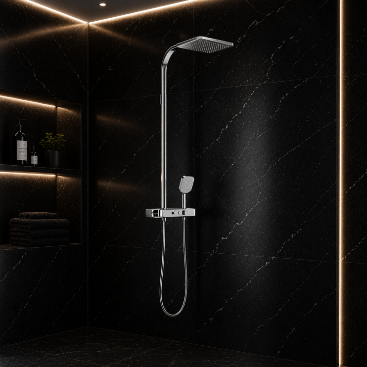 VitrA Aquaheat Charm 360 Shower Column w/Shelf - Chrome